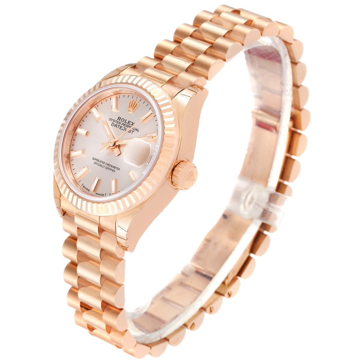 【1:1 Super Clone】 Lady-Datejust 28mm 279175 Rose Dial President Everose Gold