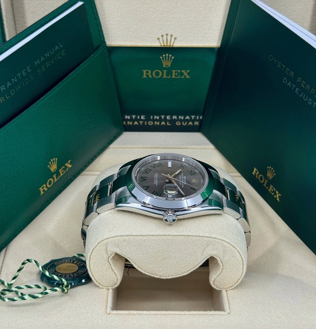 【1:1 Super Clone】 Datejust 41mm 126300 Slate Roman Oyster Stainless Steel Watch