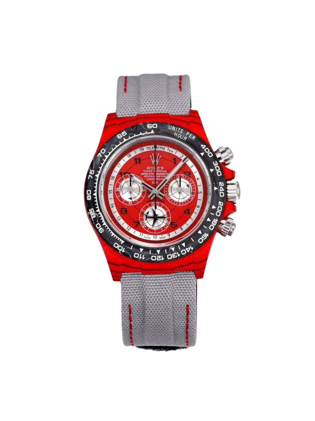 【1:1 Super Clone】Rolex Cosmograph Daytona DIW Carbon AVIA Red 40mm Replica 1:1 – Top Quality Version