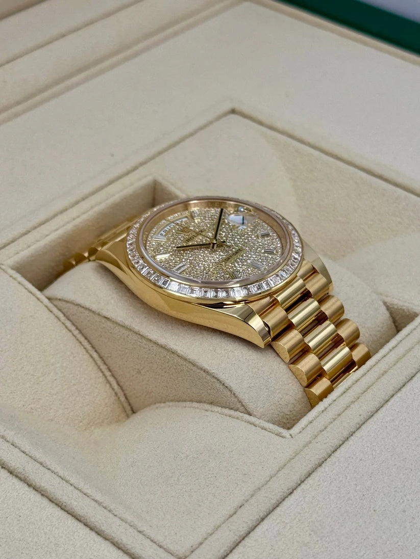 【1:1 Super Clone】 Day-Date 40mm 228398TBR-0036 Diamond Paved Dial President Watch
