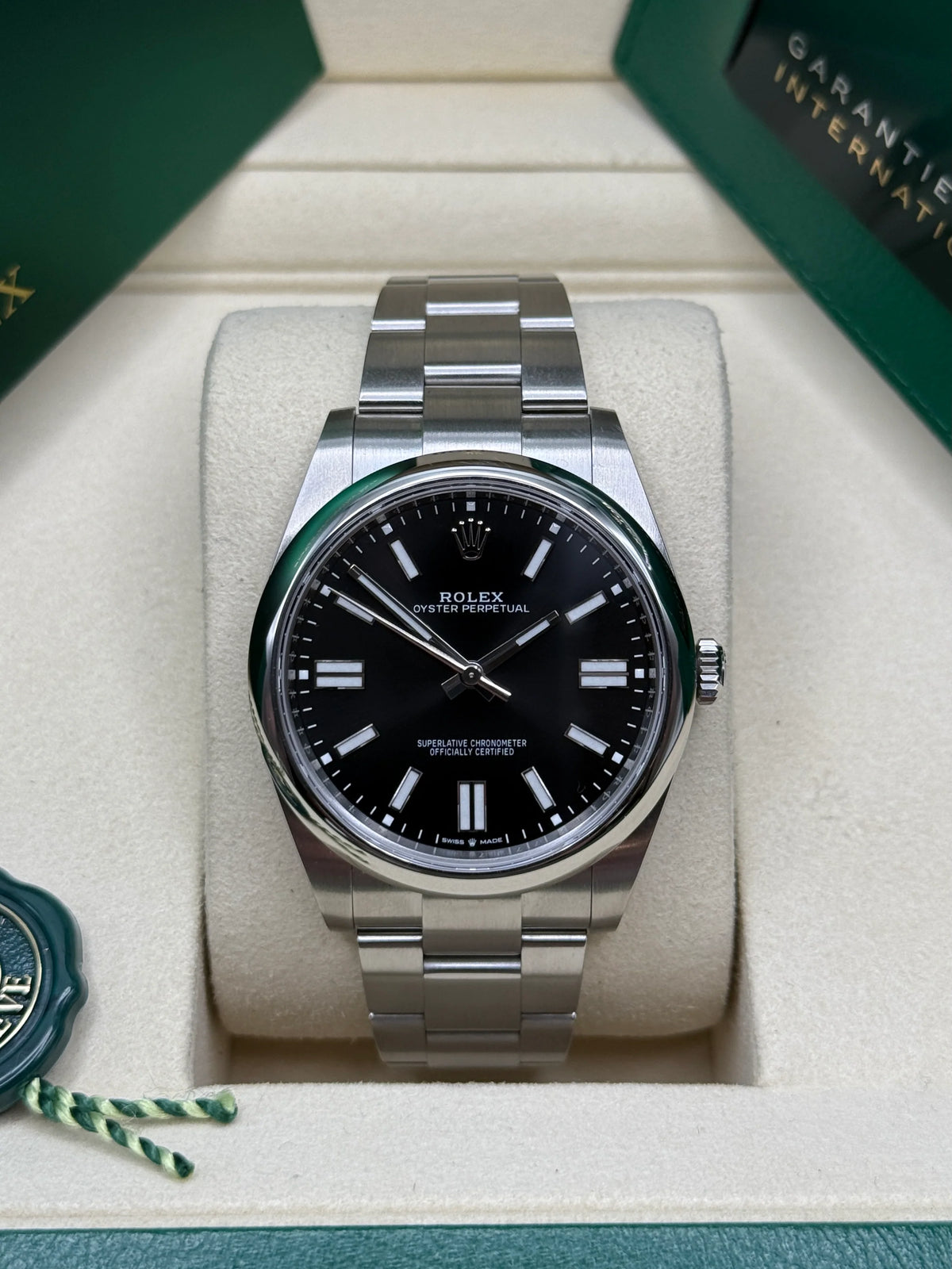 【1:1 Super Clone】  Oyster-Perpetual 41mm 124300-0002 Stainless Steel Black Index Dial Watch