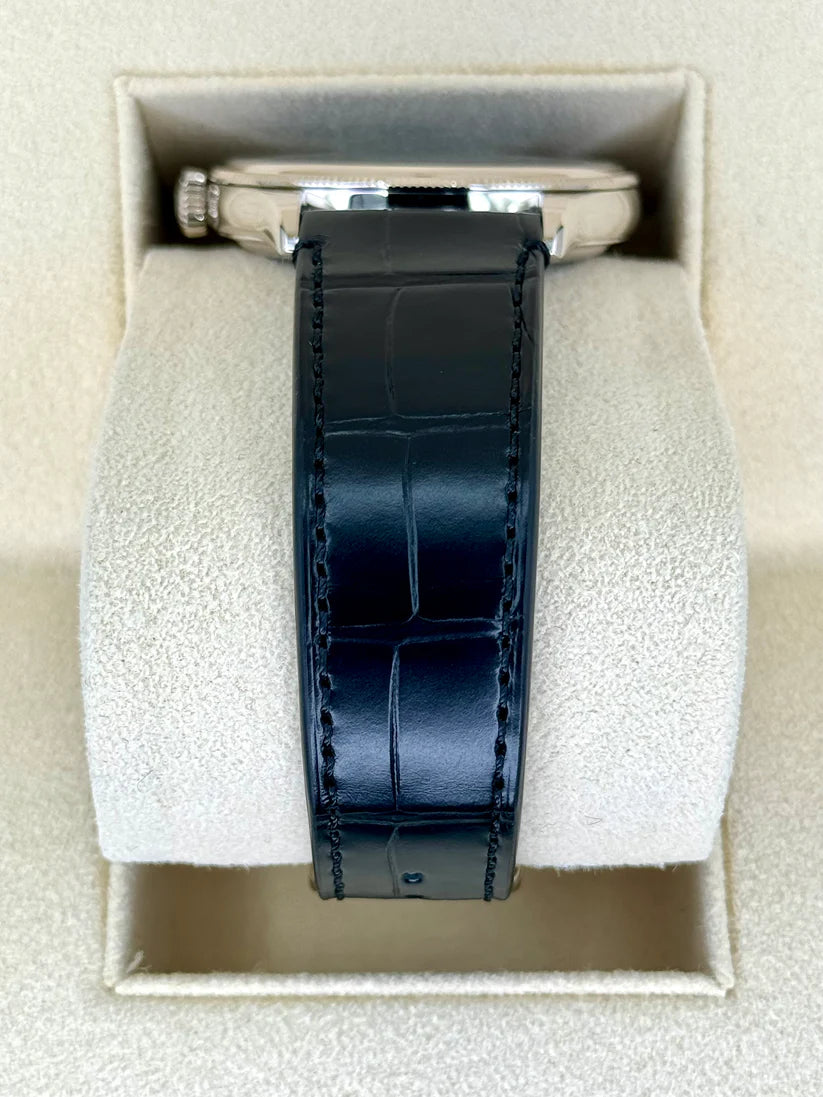 【1:1 Super Clone】Rolex 1908 White Gold Black Dial Black Alligator Strap - 52509-0002