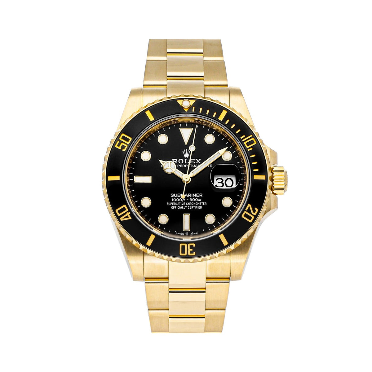 🔥Hot Sale🔥【1:1 Super Clone】Rolex Perpetual Submariner Date 41mm Blue Dial Yellow Gold 126618LB