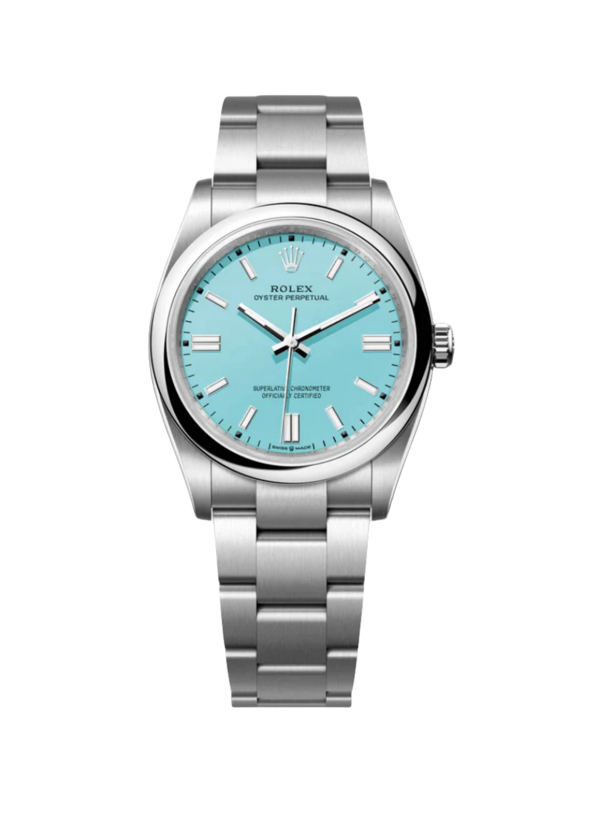 【1:1 Super Clone】 124300 Oyster Perpetual 41mm Oyster Perpetual Turquoise Index Dial
