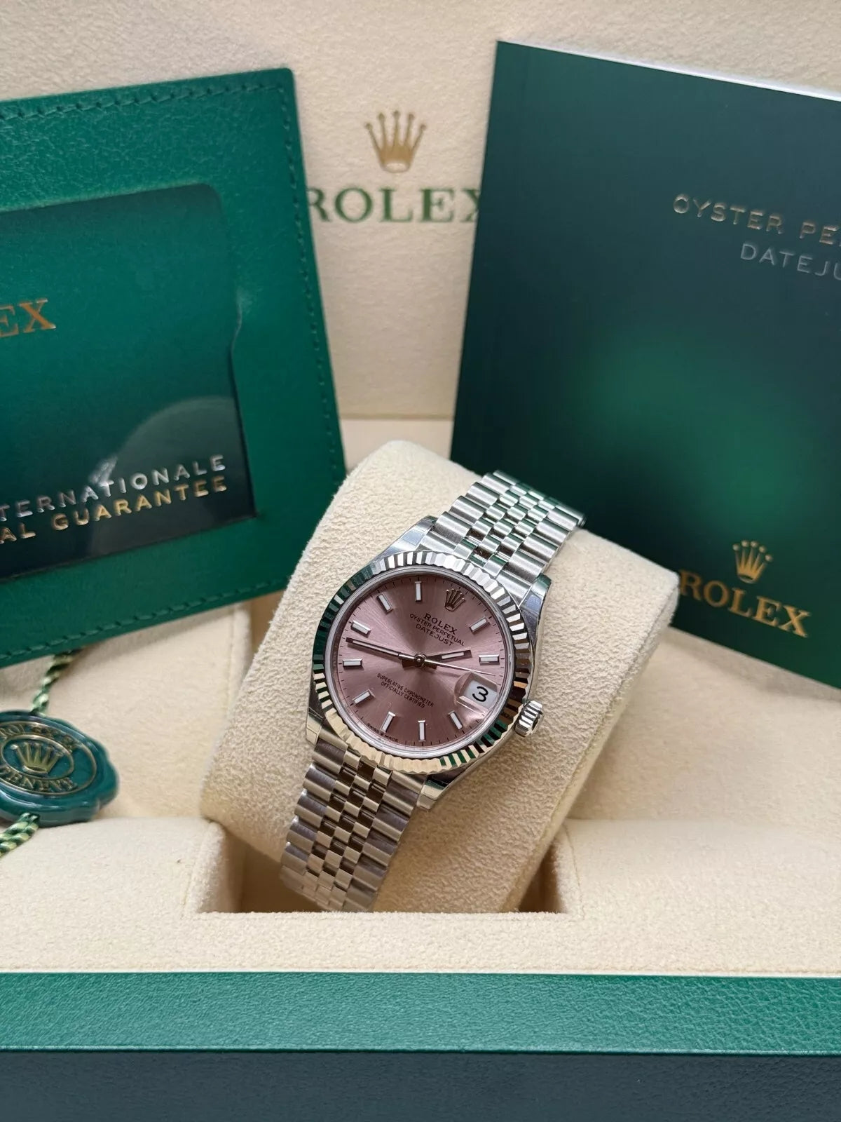 【1:1 Super Clone】 Datejust m278274-0013/0014 Pink Dial 31mm Fluted Bezel Oyster Bracelet
