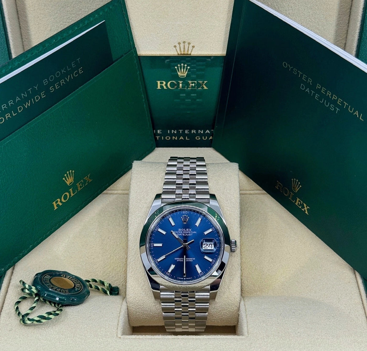 【1:1 Super Clone】 Datejust 41mm 126300 Blue Index Jubilee Stainless Steel Men’s Watch