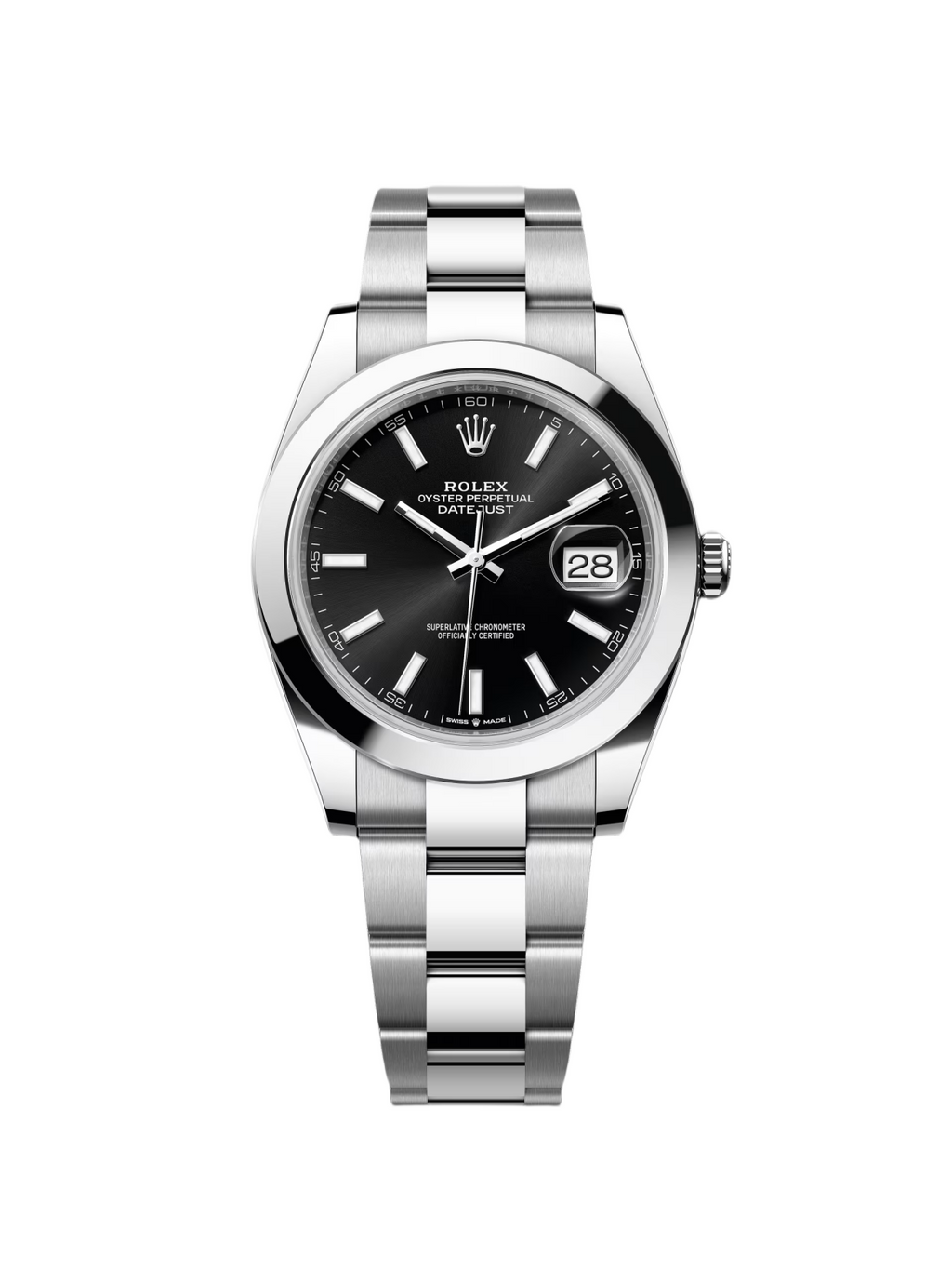 【1:1 Super Clone】 Datejust 41mm 126300 Black Index Oyster 41mm Stainless Steel Watch