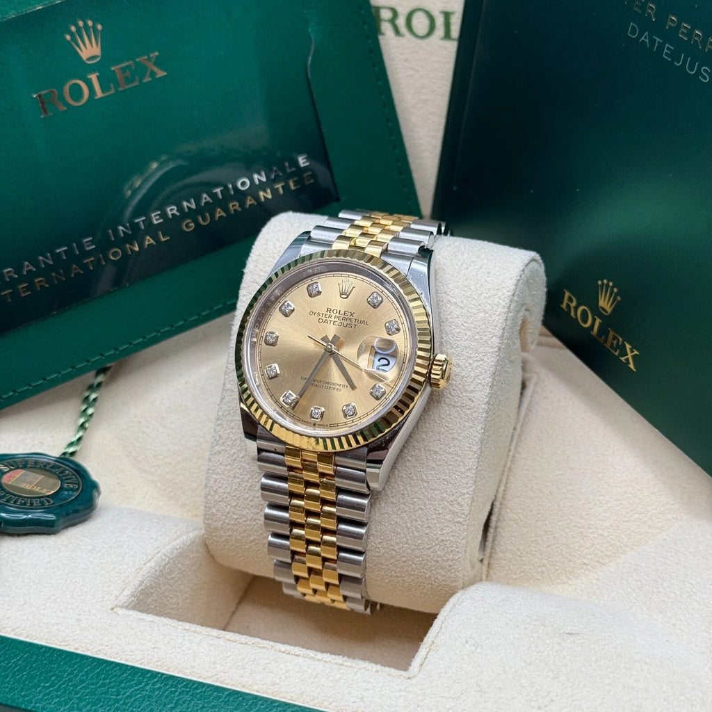【1:1 Super Clone】  Datejust 36mm 126233 Champagne Dial Jubilee Bracelet Watch