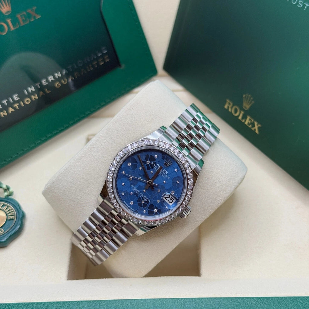 【1:1 Super Clone】 Datejust m278384RBR-0039/0040 Azzurro Blue 31mm Dial Oyster Watch