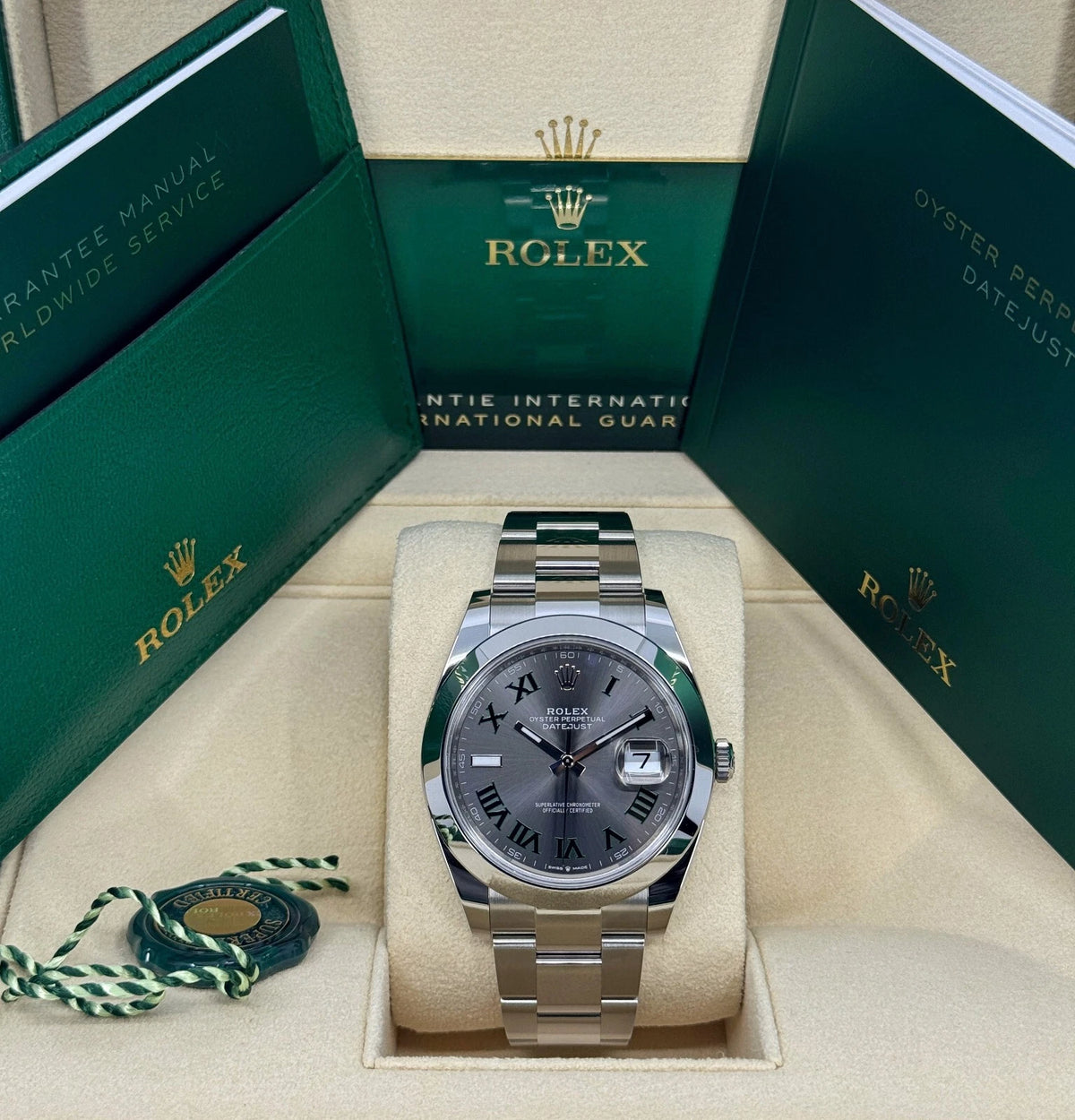 【1:1 Super Clone】 Datejust 41mm 126300 Slate Roman Oyster Stainless Steel Watch