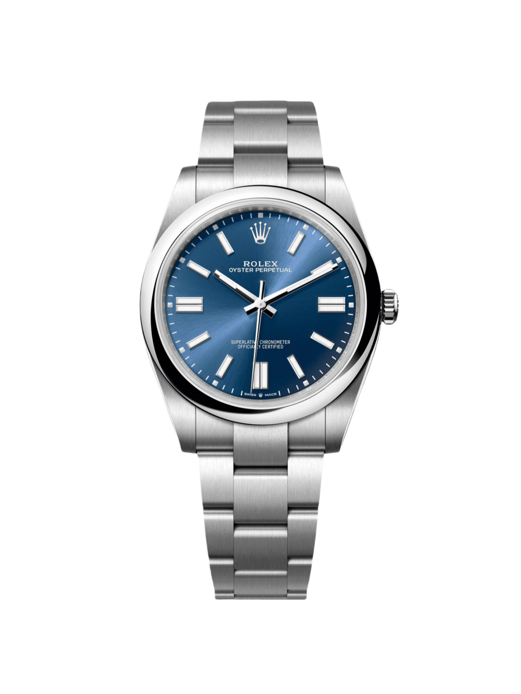 【1:1 Super Clone】 Oyster Perpetual 41mm 124300-0003 Oyster Perpetual Stainless Steel Blue Index Dial Watch