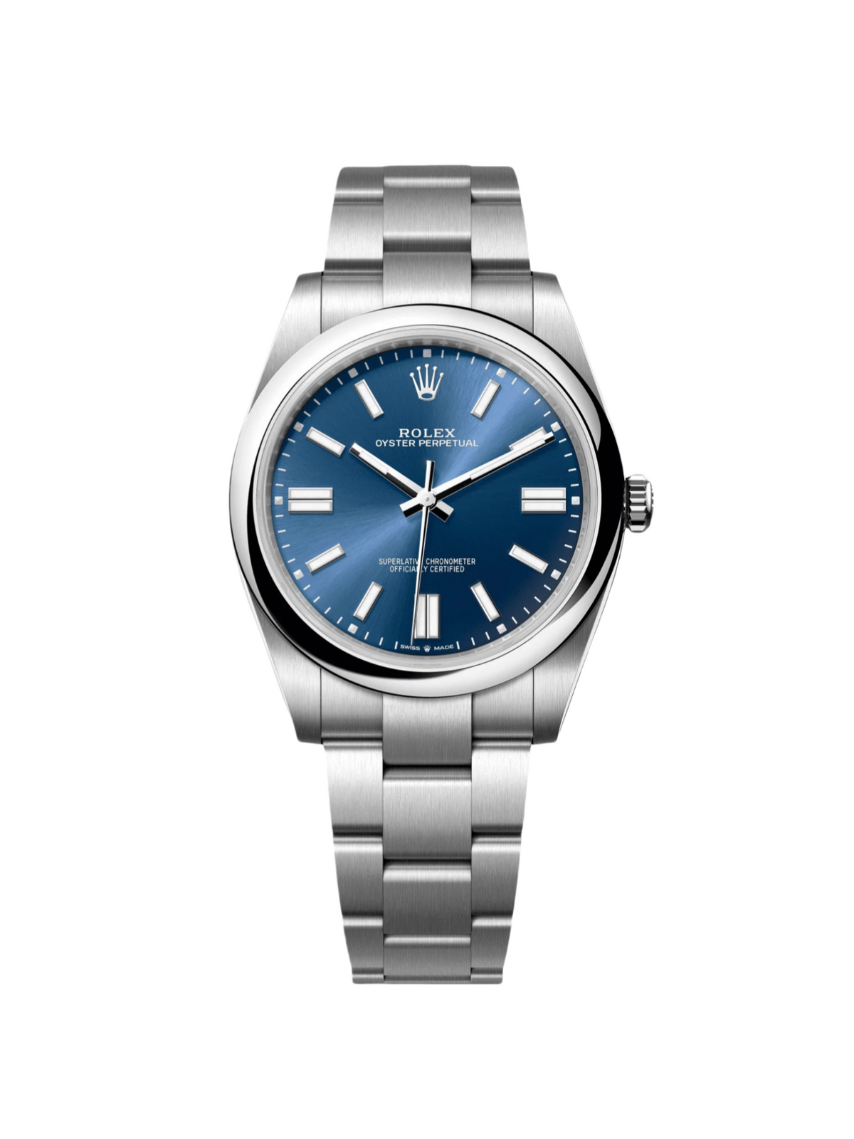【1:1 Super Clone】 Oyster Perpetual 41mm 124300-0003 Oyster Perpetual Stainless Steel Blue Index Dial Watch