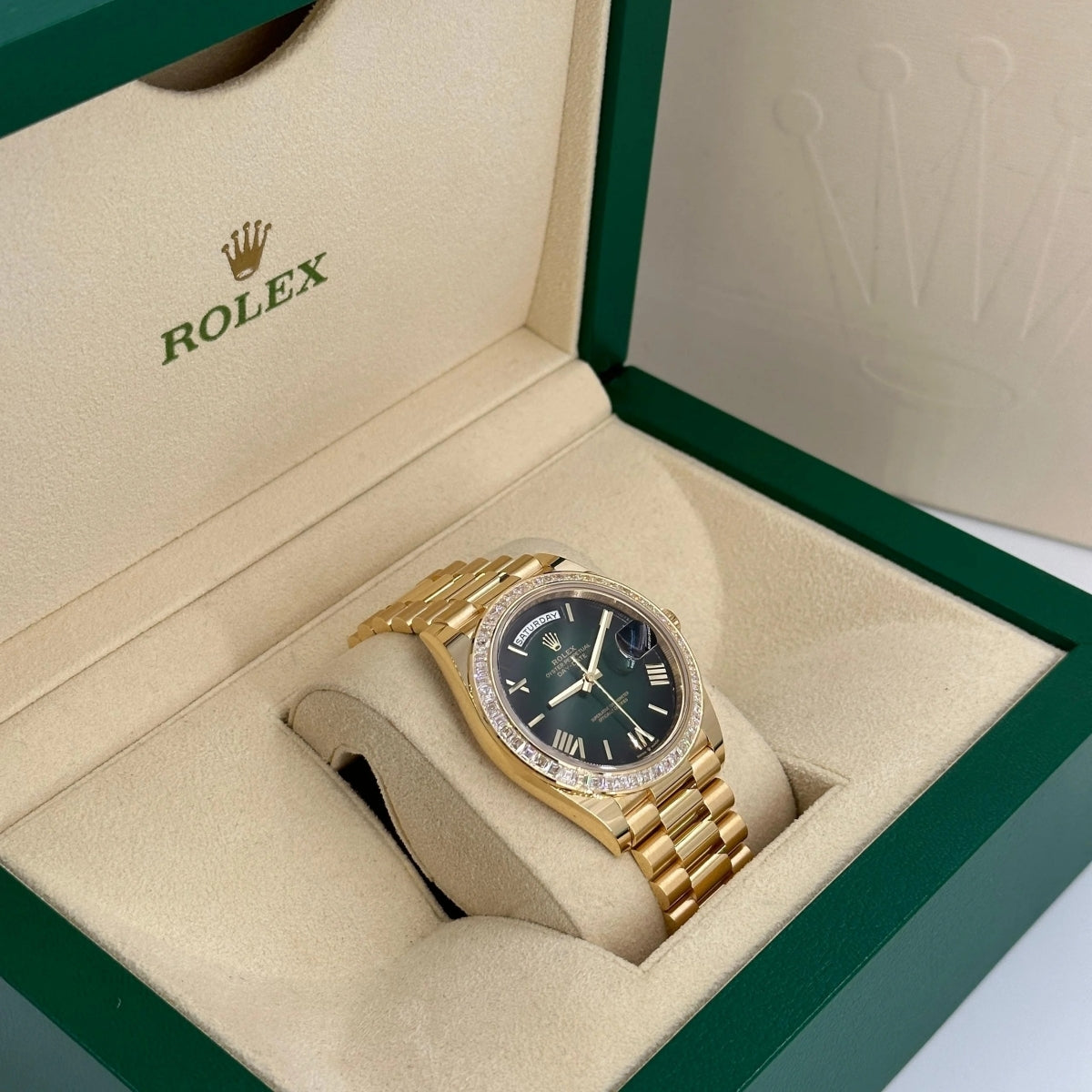【1:1 Super Clone】 Day-Date 40mm 228398TBR-0042 Green Ombré Dial President Watch