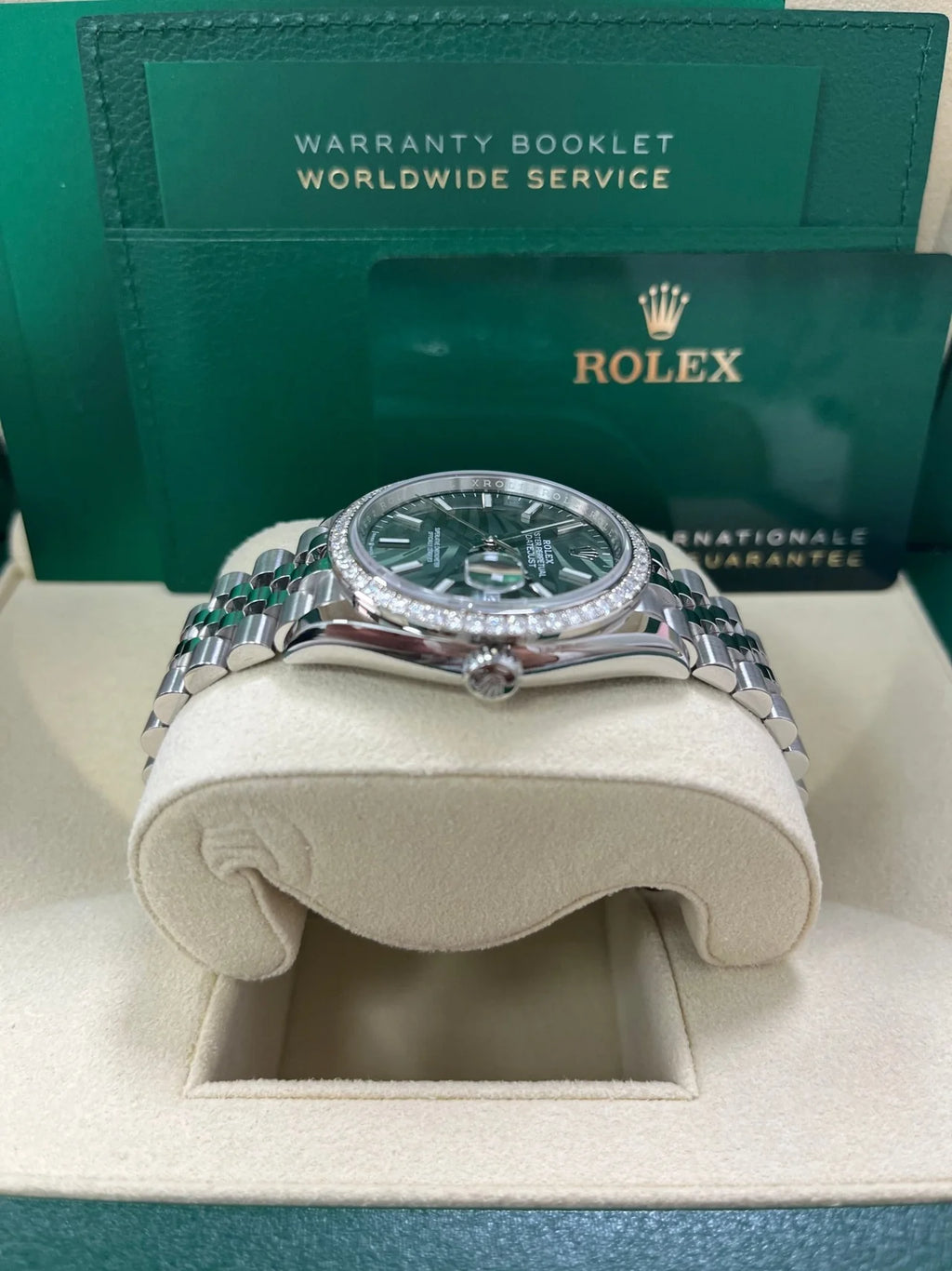 【1:1 Super Clone】  Datejust 36mm 126284 Olive Green Dial Jubilee Bracelet