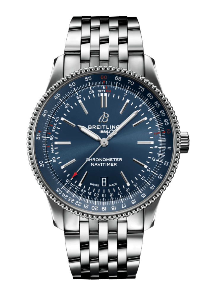 【1:1 Super Clone】Breitling Navitimer Automatic 41mm Blue Dial Silver Steel Strap Men's Watch - A17326161C1A1