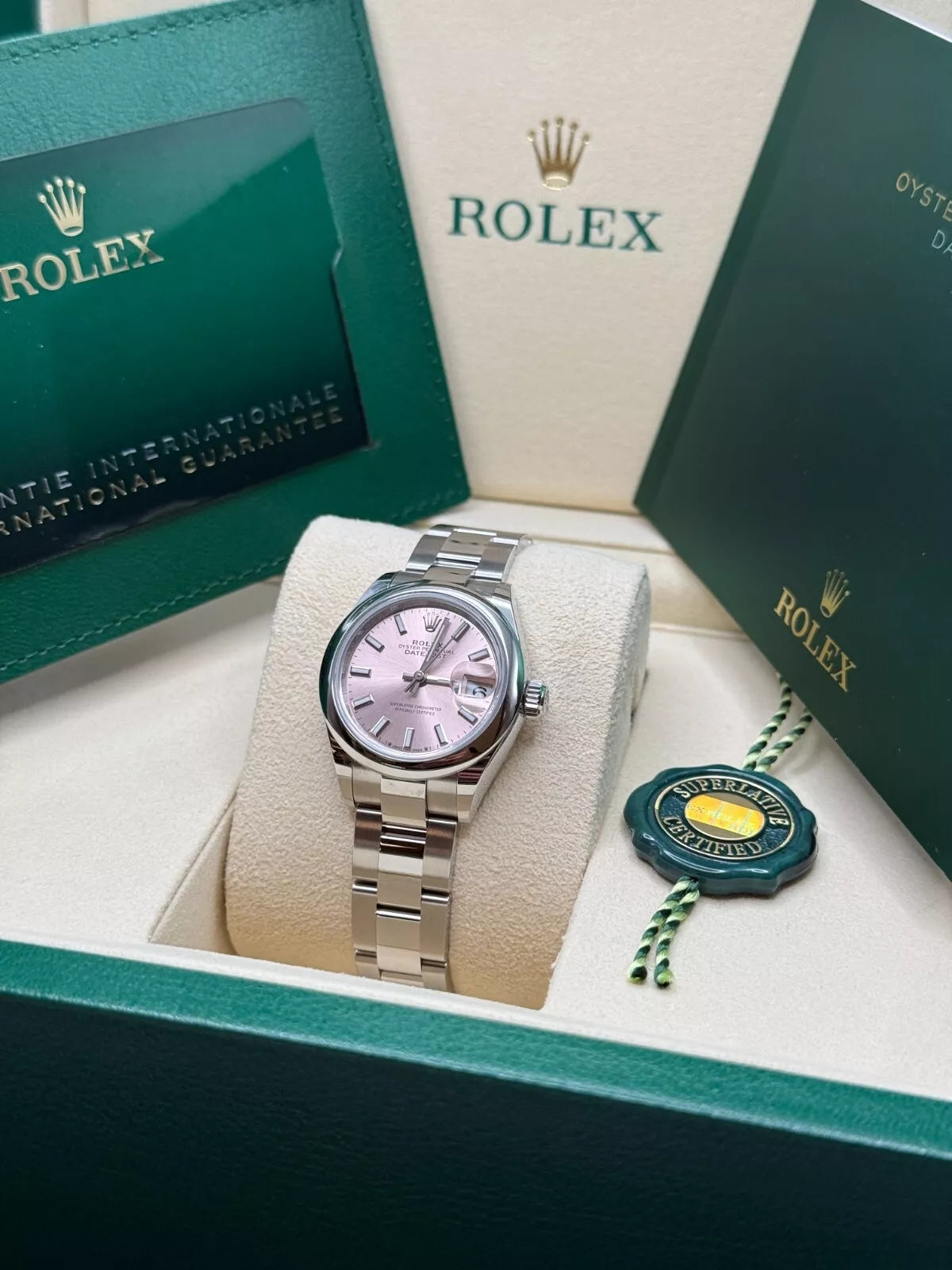 【1:1 Super Clone】 Lady-Datejust 28mm  279160 Oyster Perpetual Pink Dial Oyster Bracelet