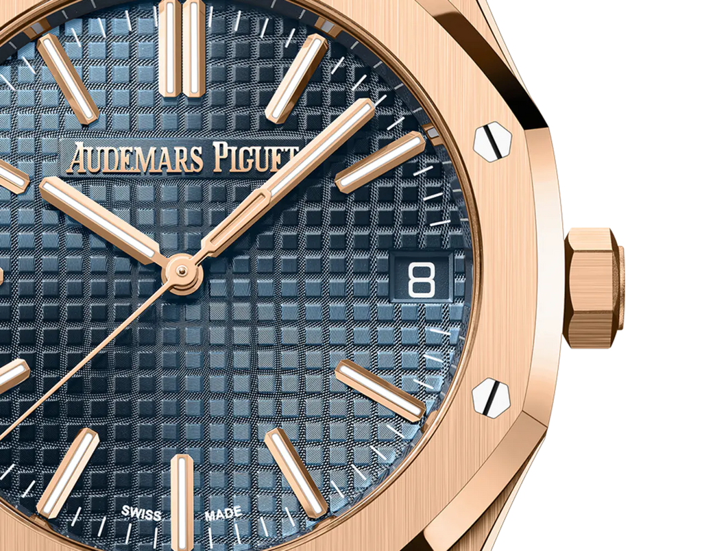 【1:1 Super Clone】A&P ROYAL OAK Pink Gold “Night Blue Cloud 50” Dial 41mm