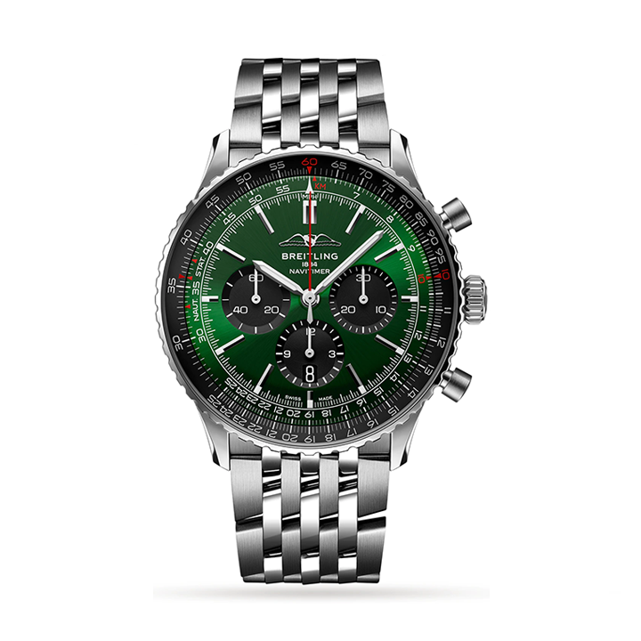 【1:1 Super Clone】Breitling AB0137241L1A1 Navitimer B01 Green Dial