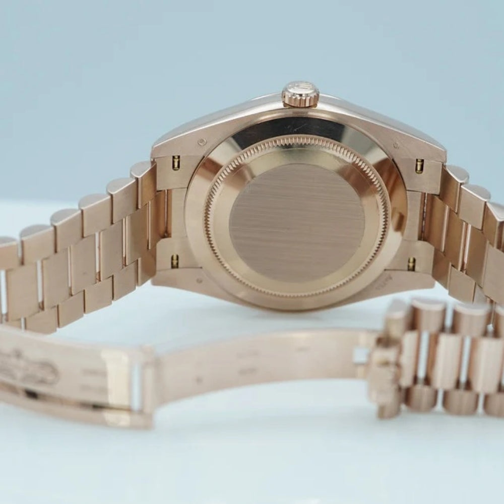【1:1 Super Clone】  Day-Date "President" 40mm Everose Gold Chocolate Index Dial - 228235