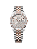 【1:1 Super Clone】  Datejust 36mm 126281 Silver Palm Motif Diamond Dial Oyster Bracelet