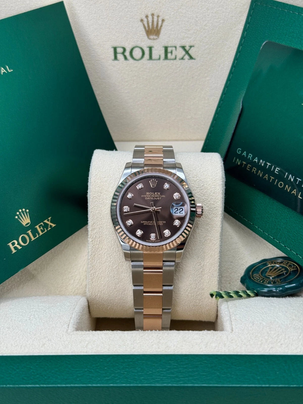 【1:1 Super Clone】 Datejust m278271-0027/0028 Chocolate 31mm Dial Oyster Bracelet Watch