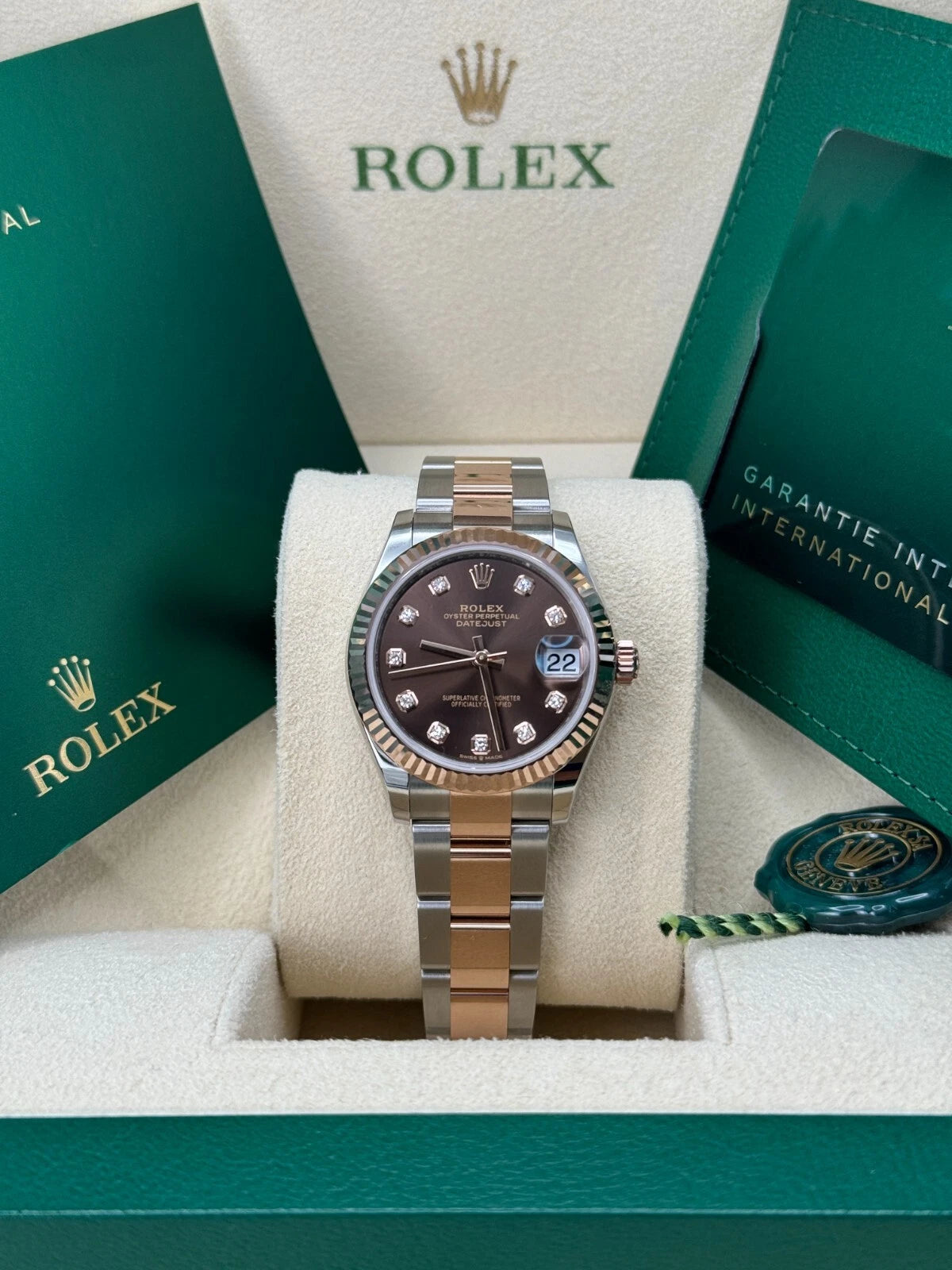 【1:1 Super Clone】 Datejust m278271-0027/0028 Chocolate 31mm Dial Oyster Bracelet Watch