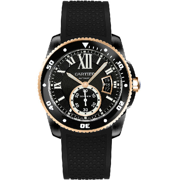 【1:1 Super Clone】Calibre Rose Gold Mix Full Black 42mm