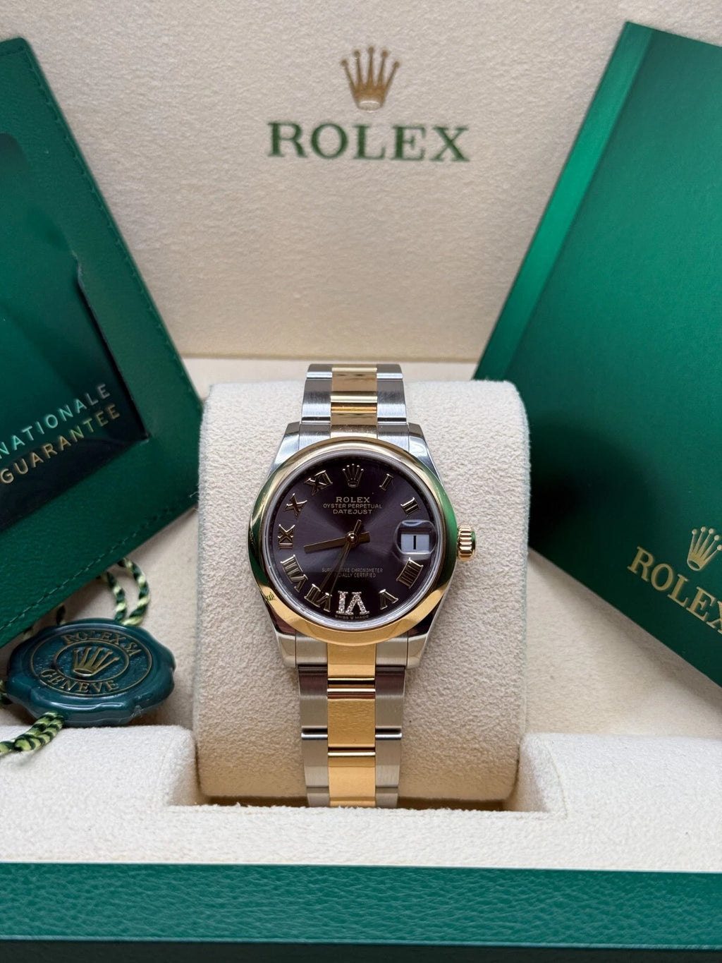 【1:1 Super Clone】 Datejust m278243-0013/0014  31mm Dark Grey Dial Yellow Rolesor Oyster Watch