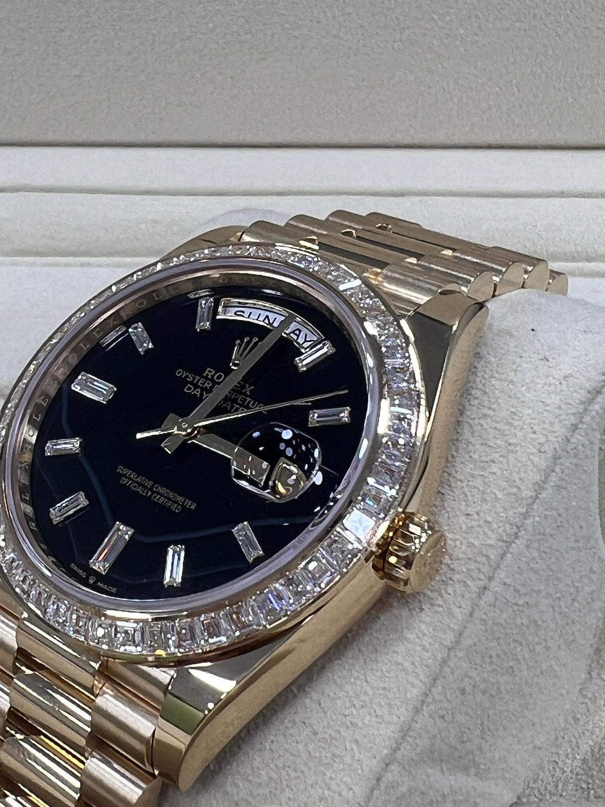 【1:1 Super Clone】 Day-Date 40mm 228398TBR-0038 Onyx Dial President Watch