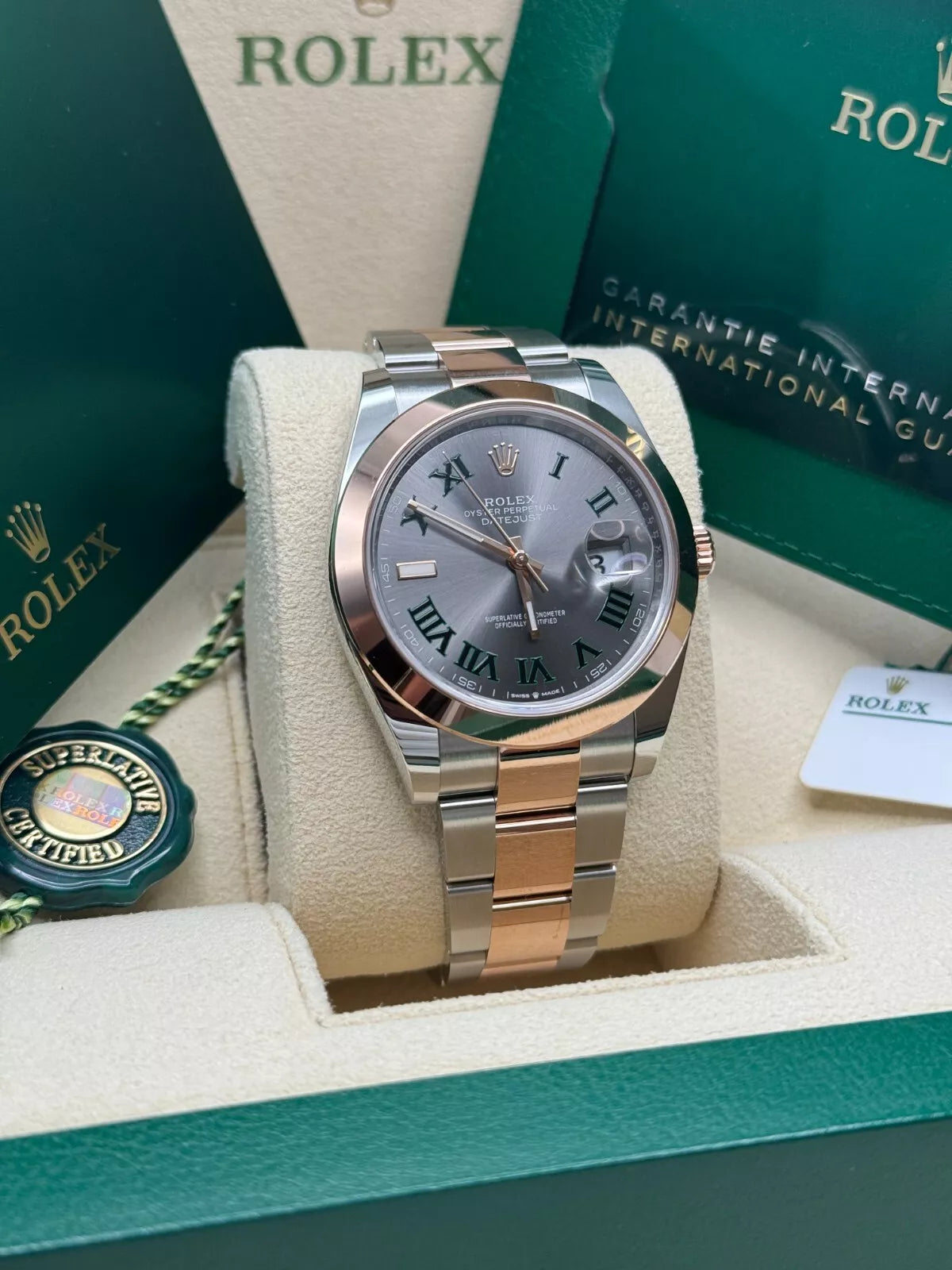 【1:1 Super Clone】 Datejust 41mm 126301 Sundust Slate Roman Dial Oyster Bracelet