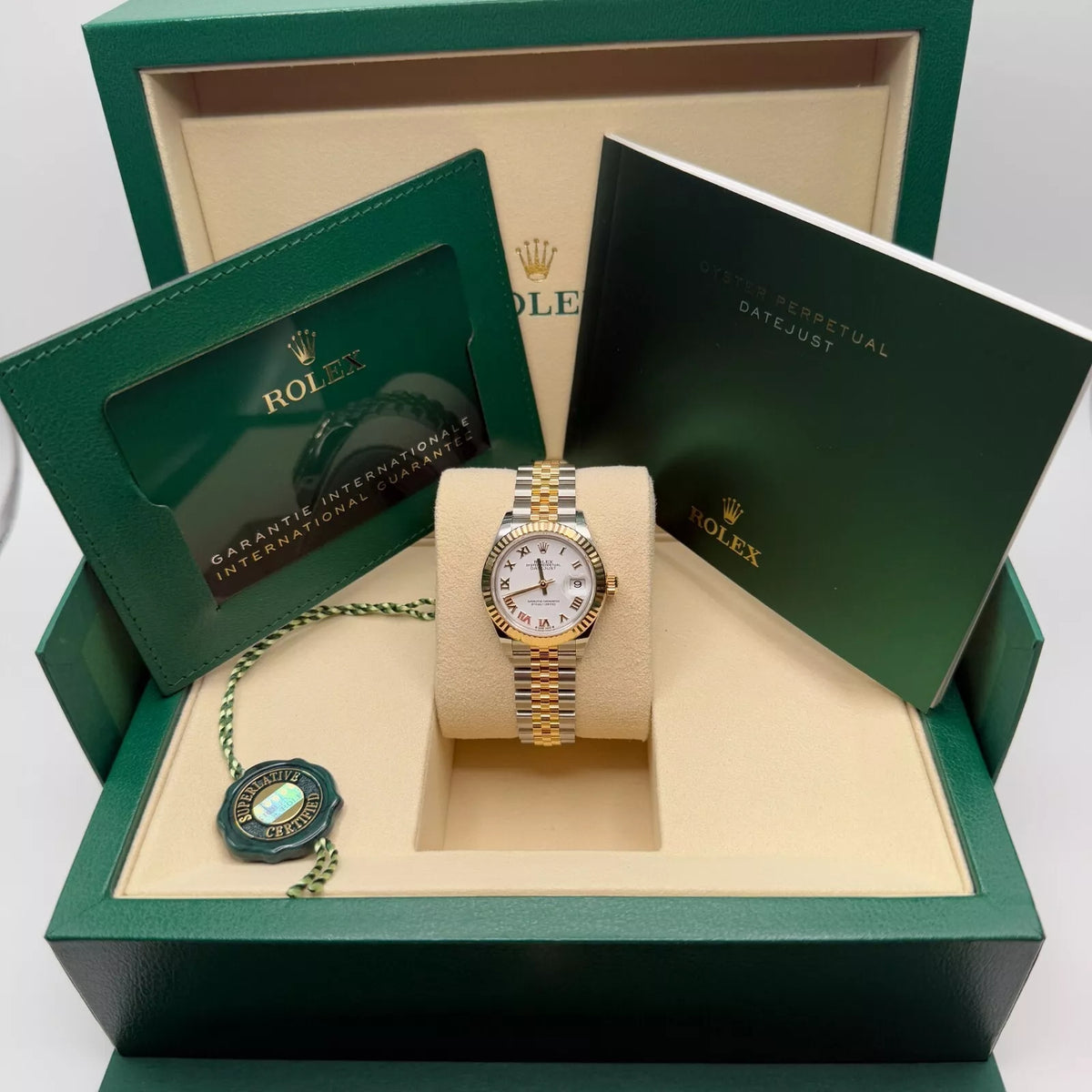 【1:1 Super Clone】 Lady-Datejust 28mm 279173 White Roman Dial Oyster Bracele