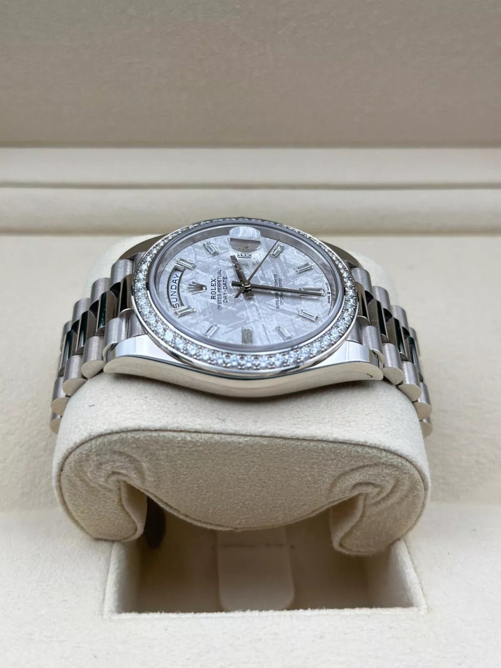 【1:1 Super Clone】  Day-Date 40mm 228349RBR-0040 Meteorite Dial President Bracelet