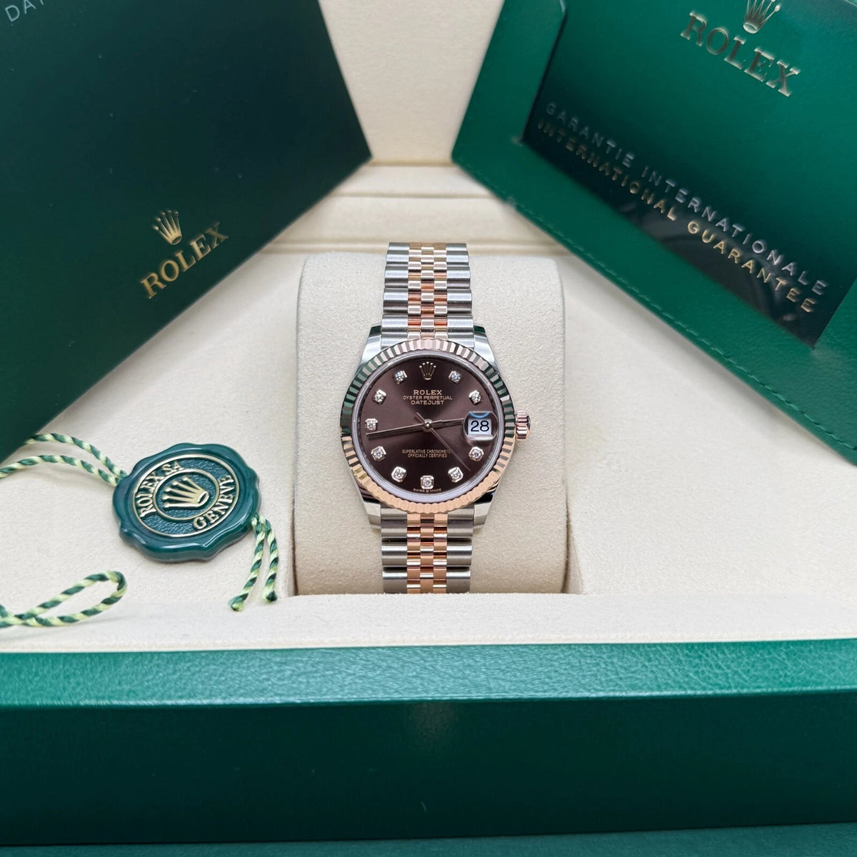 【1:1 Super Clone】 Datejust m278271-0027/0028 Chocolate 31mm Dial Oyster Bracelet Watch