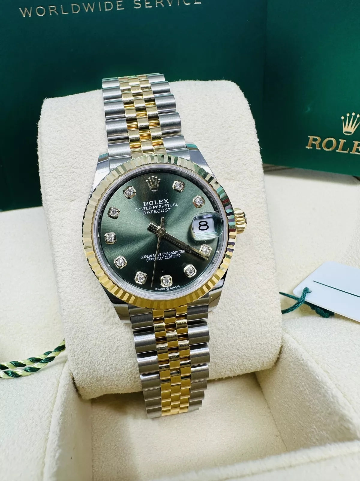 【1:1 Super Clone】 Datejust m278273-0029/0030 31mm Olive Green Dial Stainless Steel and Yellow Gold Oyster Watch