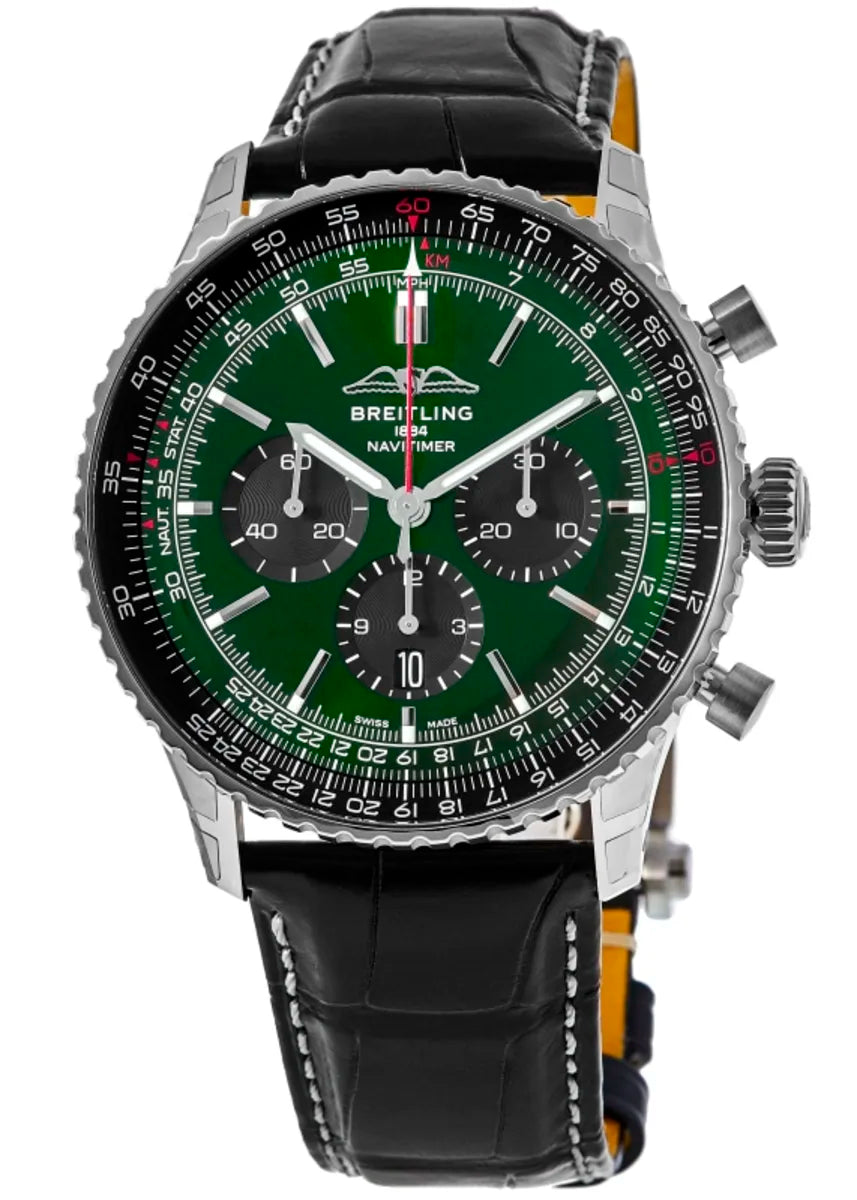 【1:1 Super Clone】Breitling AB0137241L1P1 Navitimer B01 Green Dial