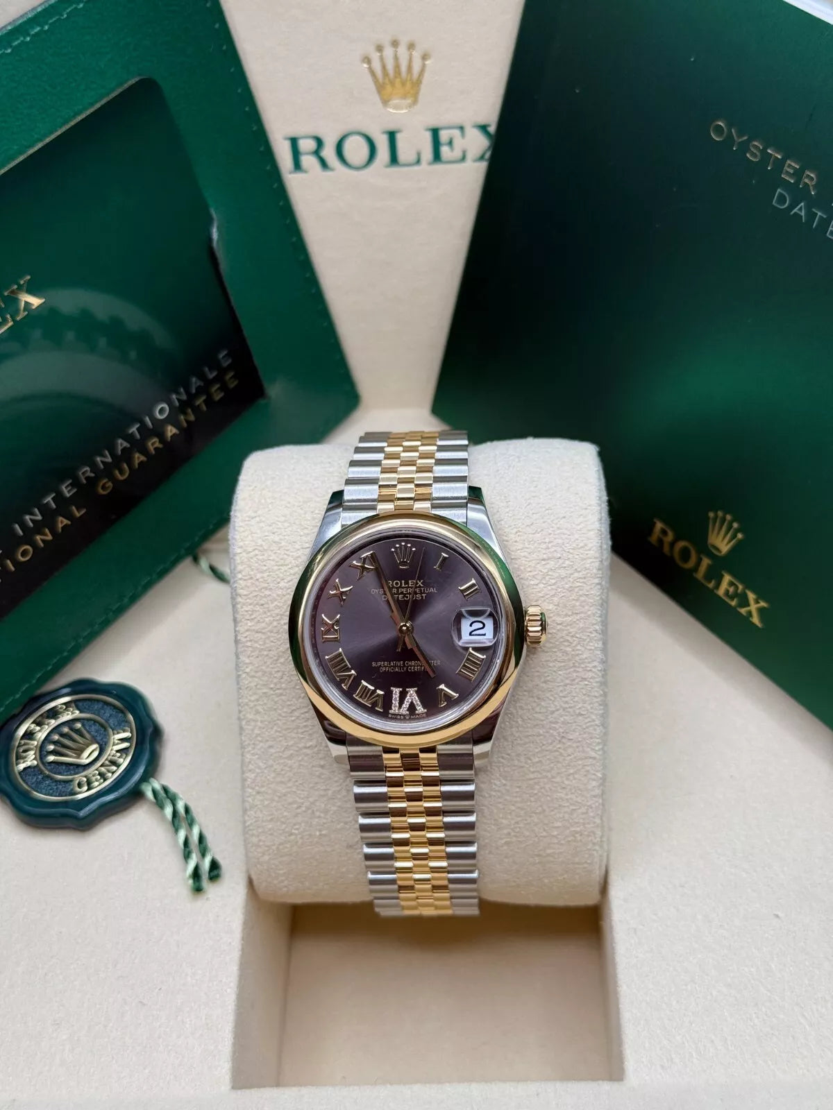 【1:1 Super Clone】 Datejust m278243-0013/0014  31mm Dark Grey Dial Yellow Rolesor Oyster Watch