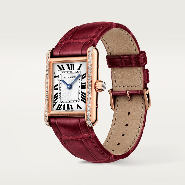 【1:1 Super Clone】TANK LOUIS  Rose Gold Diamond 22mm