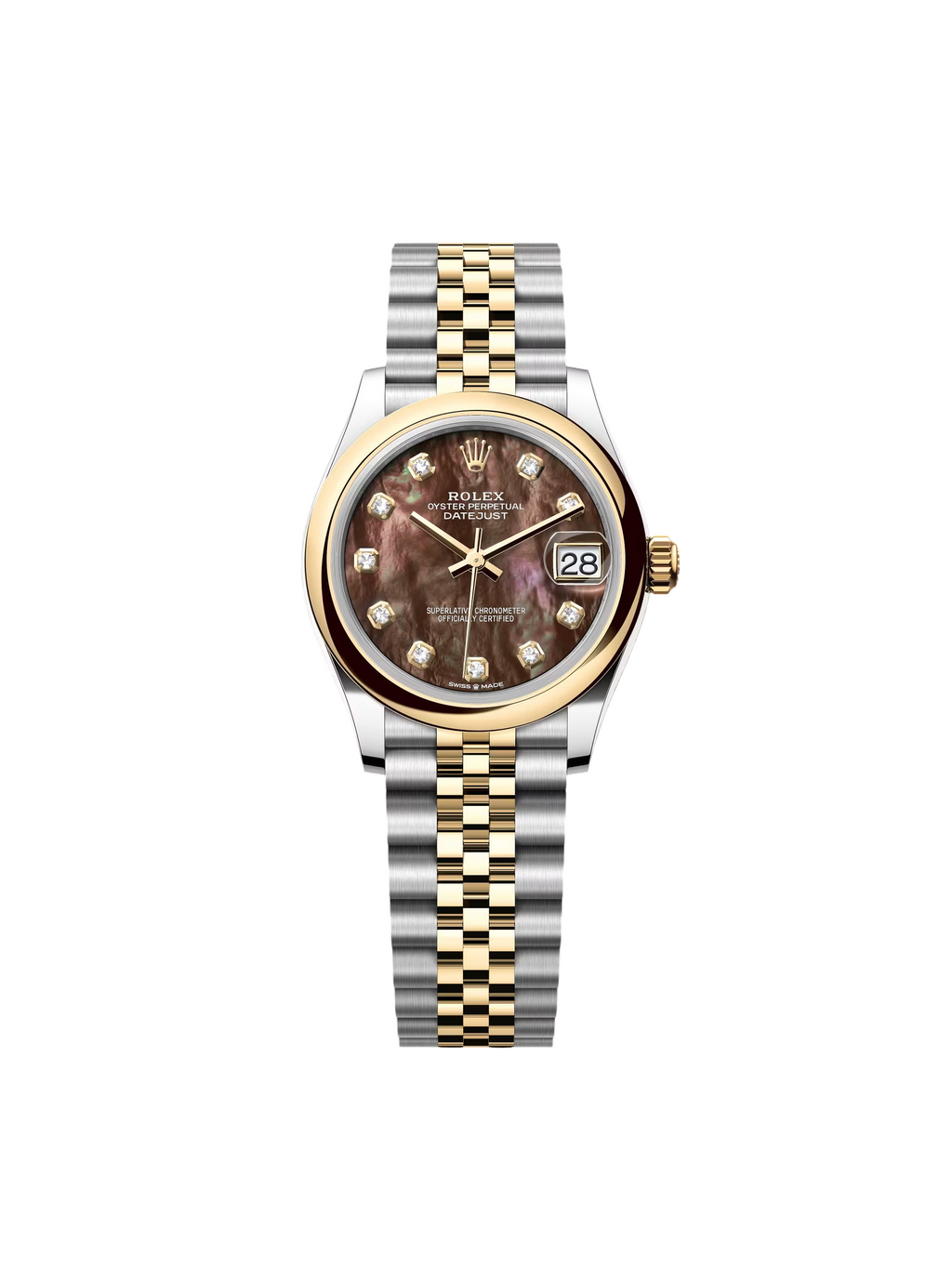 【1:1 Super Clone】 Datejust m278243-0023/0024 31mm Black Mother-of-Pearl Dial Yellow Rolesor Oyster Watch