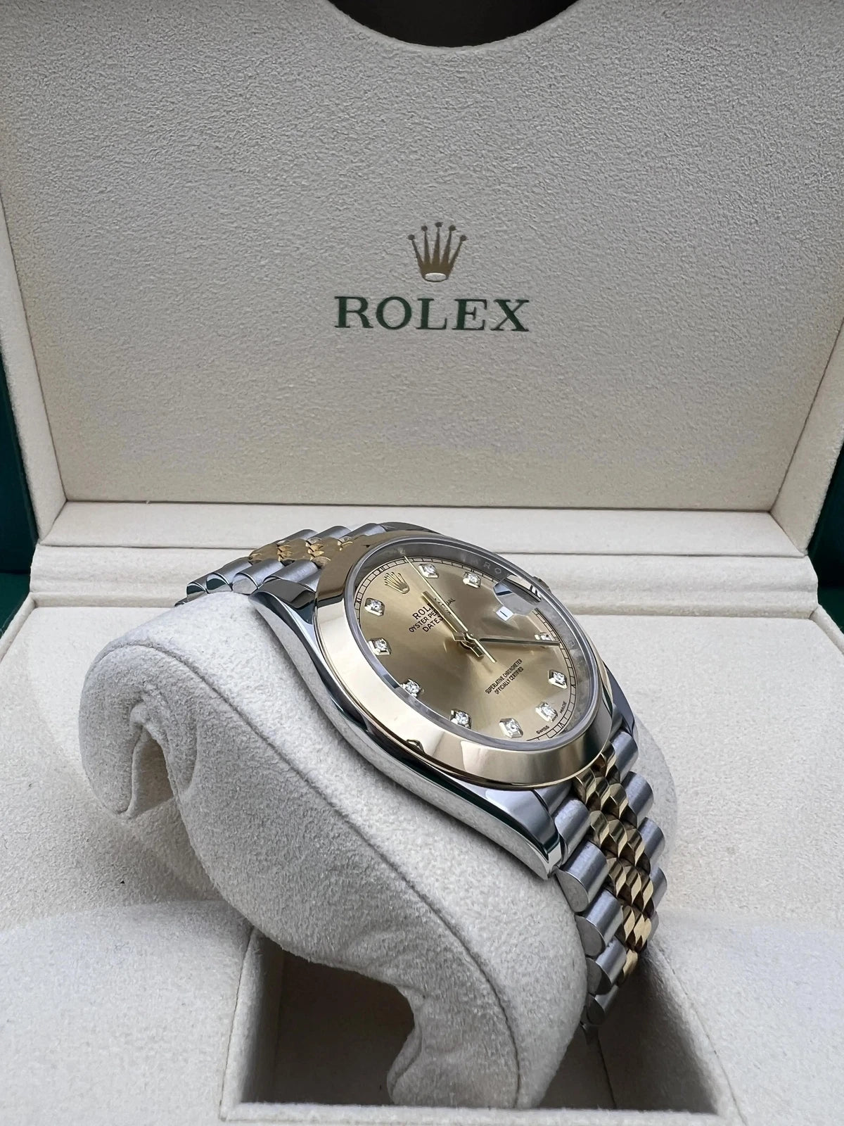 【1:1 Super Clone】 Datejust 41mm 126303 Champagne Diamond Jubilee Steel and Yellow Gold Mens Watch