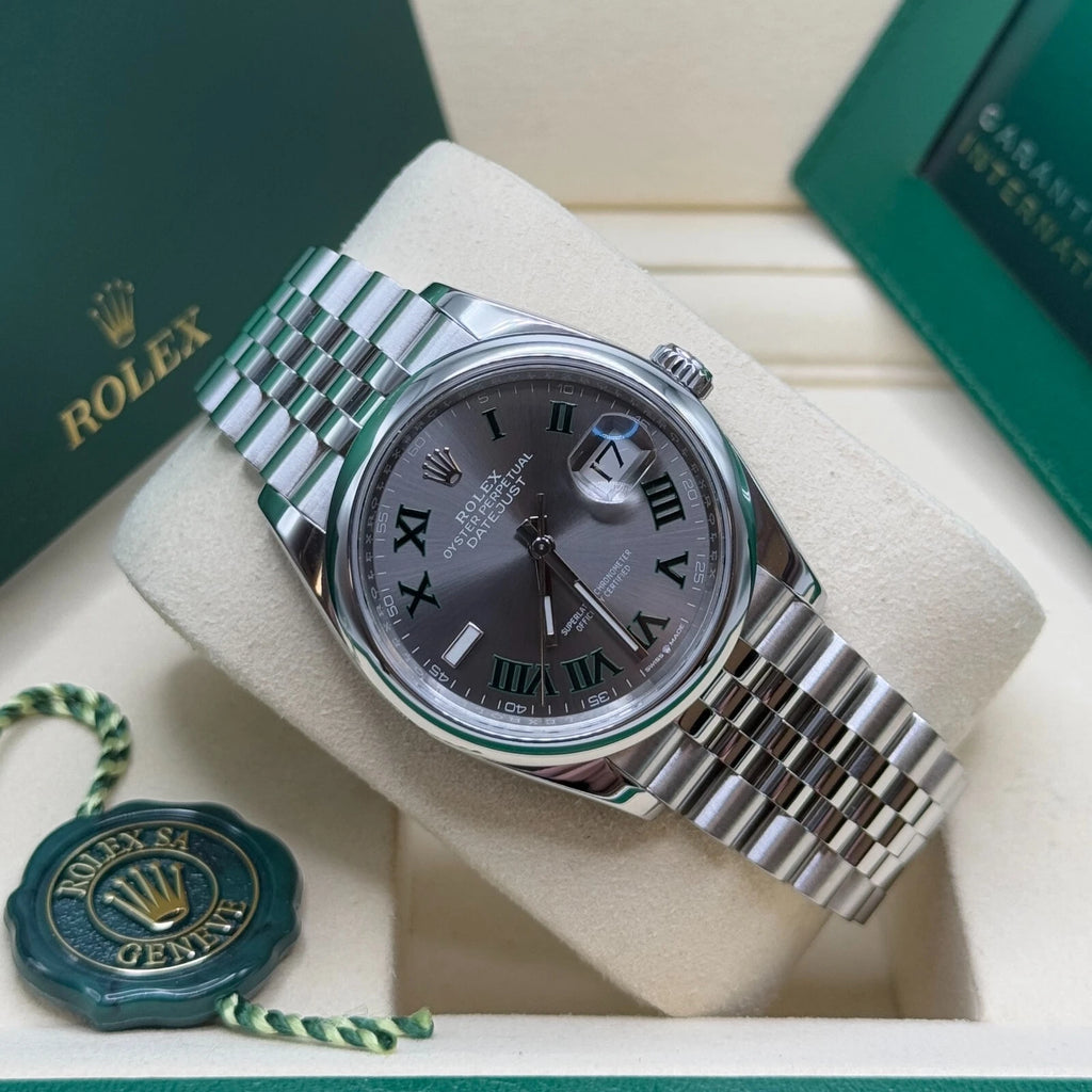【1:1 Super Clone】  Datejust 36mm 126200 Oyster Perpetual Wimbledon Dial Jubilee Stainless Steel