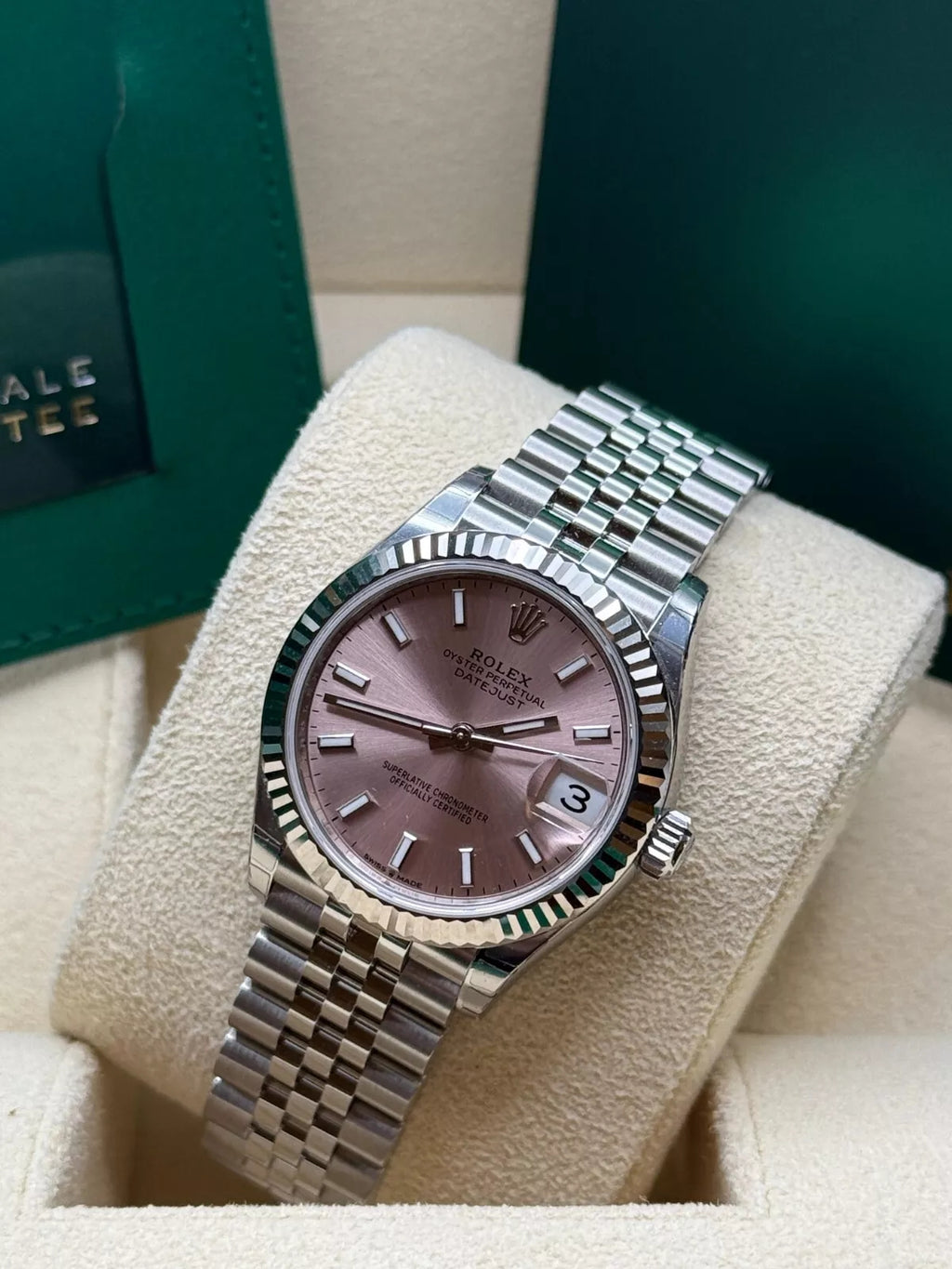 【1:1 Super Clone】 Datejust m278274-0013/0014 Pink Dial 31mm Fluted Bezel Oyster Bracelet