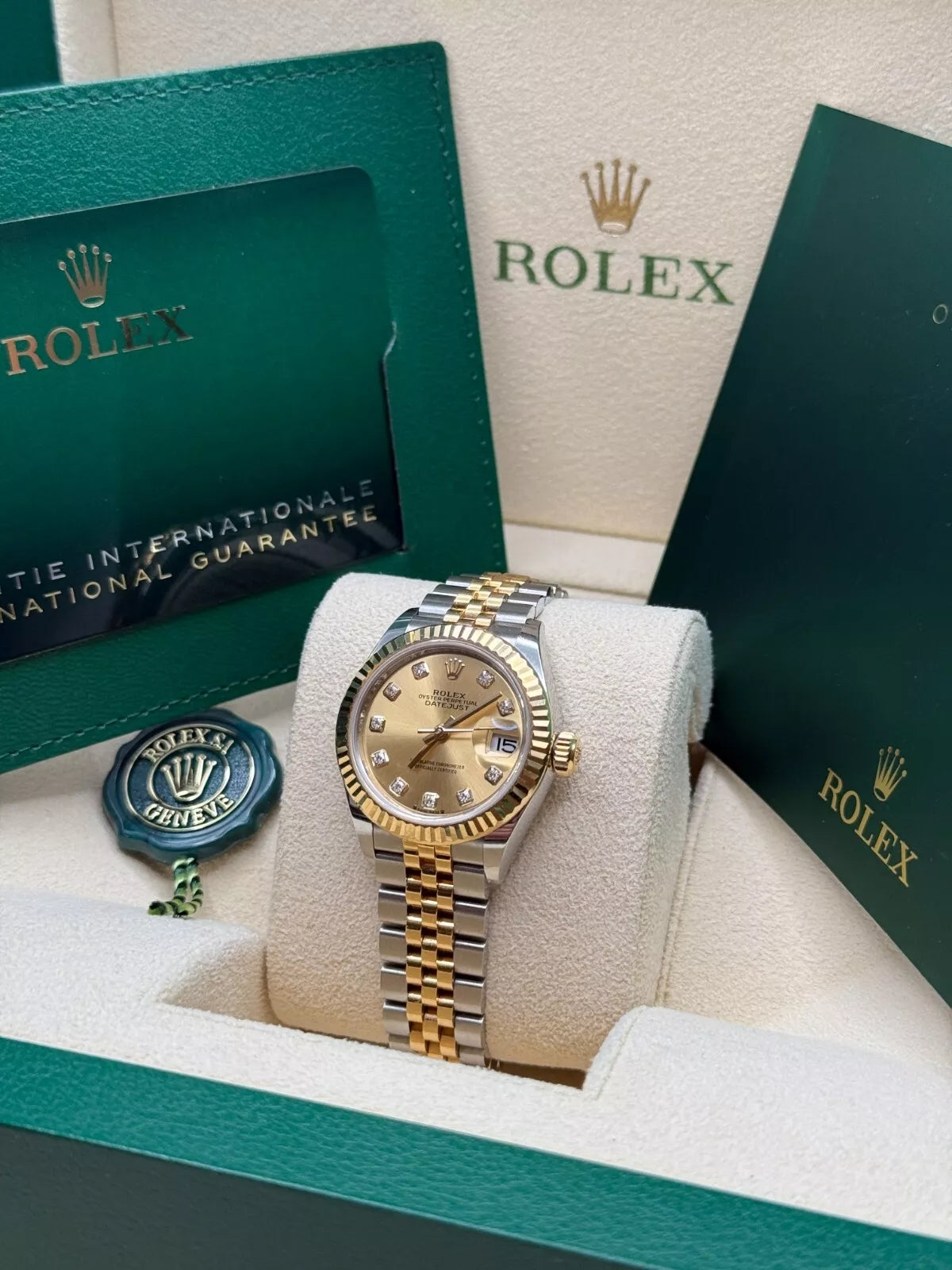 【1:1 Super Clone】 Lady-Datejust 28mm 279173 Champagne Diamond Dial Oyster Bracelet