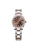 【1:1 Super Clone】 Datejust m278381-0027/0028 Chocolate Diamond 31mm Dial Diamond-Set Bezel and Oyster Bracelet Watch