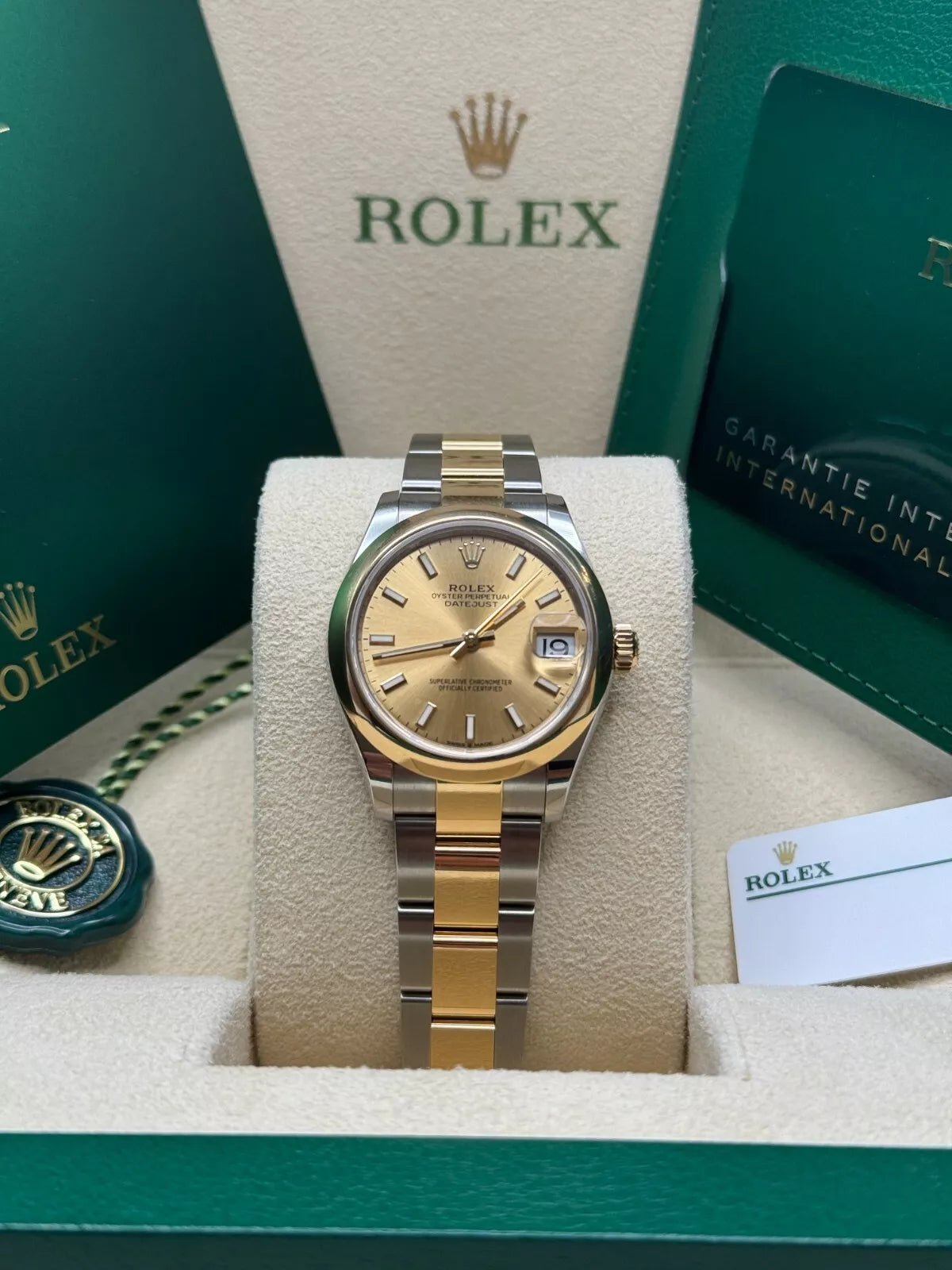 【1:1 Super Clone】 Datejust m278243-0013/0014  31mm Champagne Dial Yellow Rolesor Oyster Watch