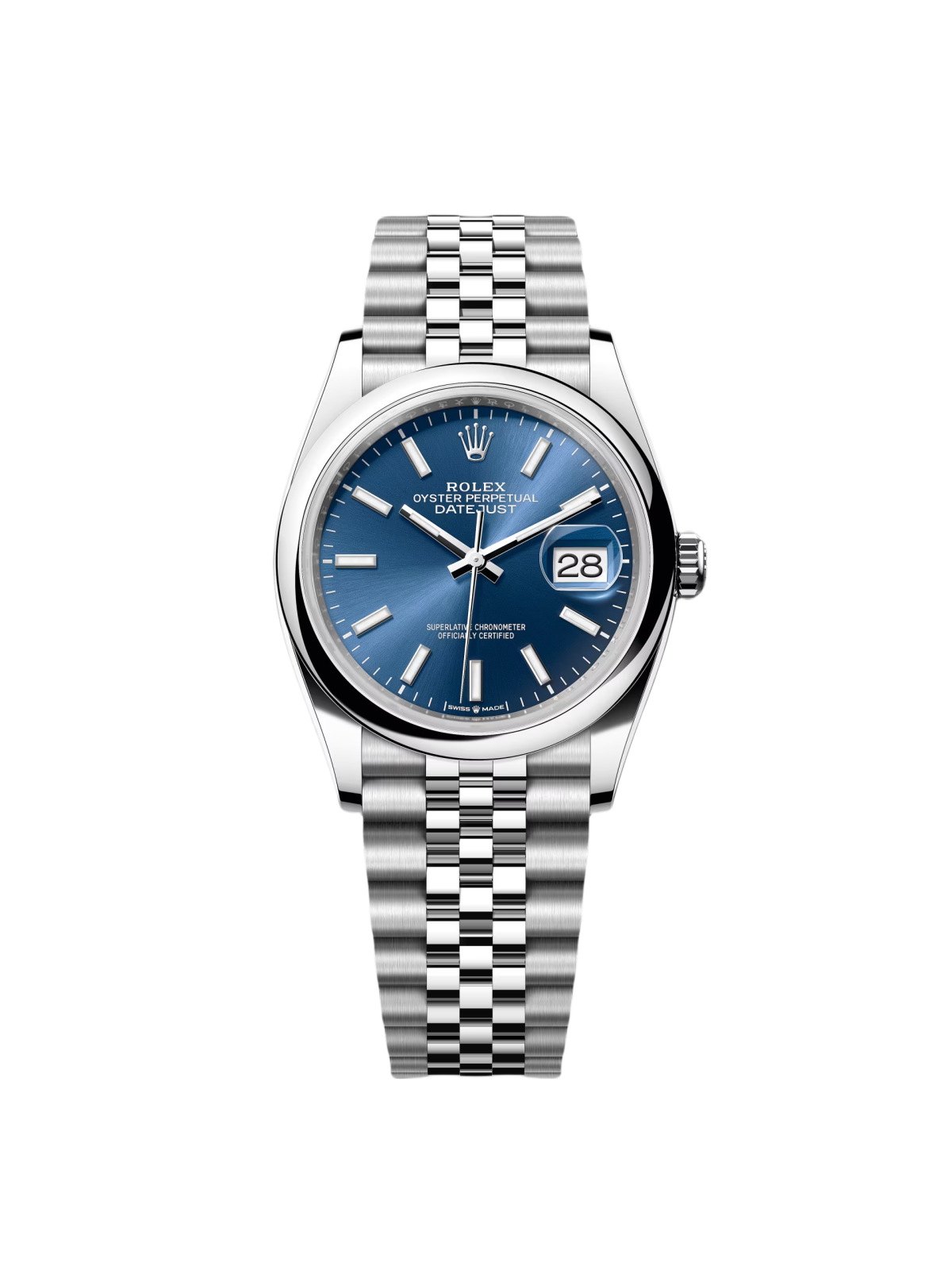 【1:1 Super Clone】  Datejust 36mm 126200 Stainless Steel Blue Dial Oyster Watch