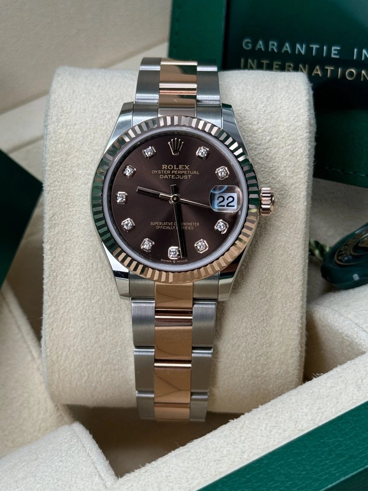【1:1 Super Clone】 Datejust m278271-0027/0028 Chocolate 31mm Dial Oyster Bracelet Watch