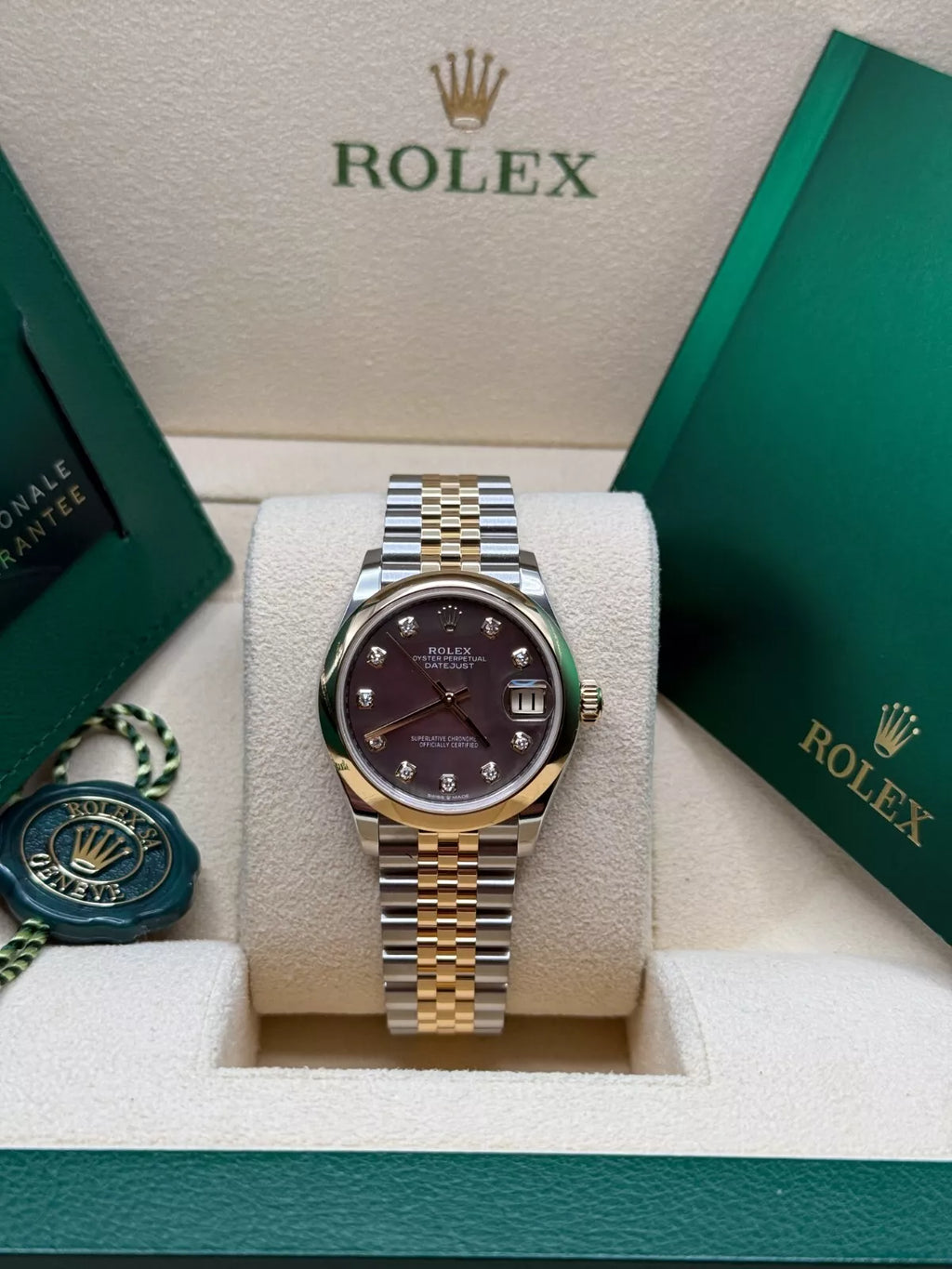 【1:1 Super Clone】 Datejust m278243-0023/0024 31mm Black Mother-of-Pearl Dial Yellow Rolesor Oyster Watch