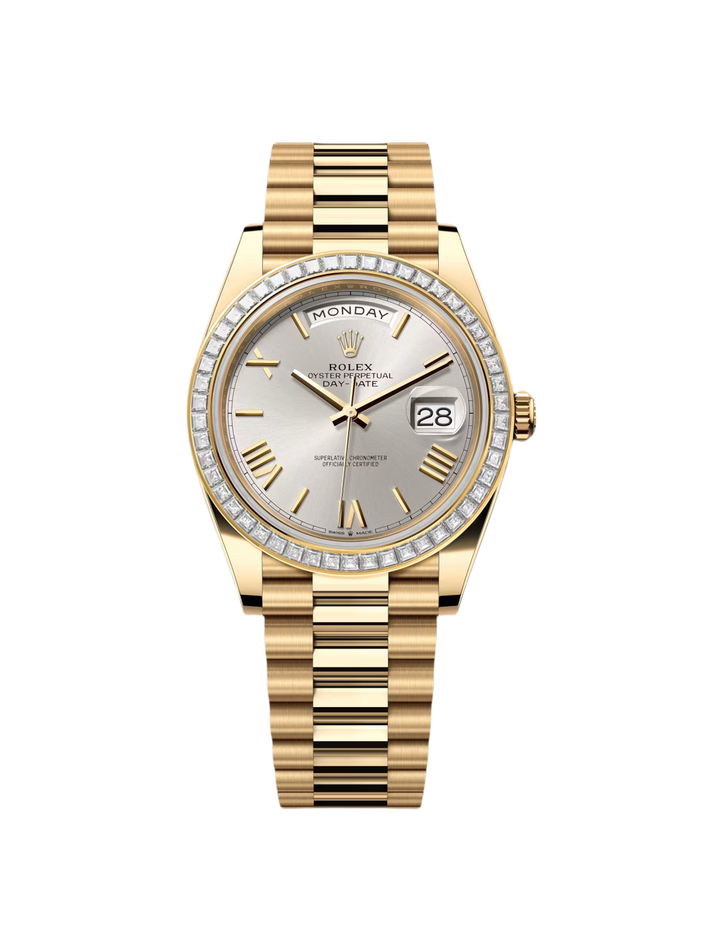 【1:1 Super Clone】 Day-Date 40mm 228398TBR-0006 Silver Dial President Watch