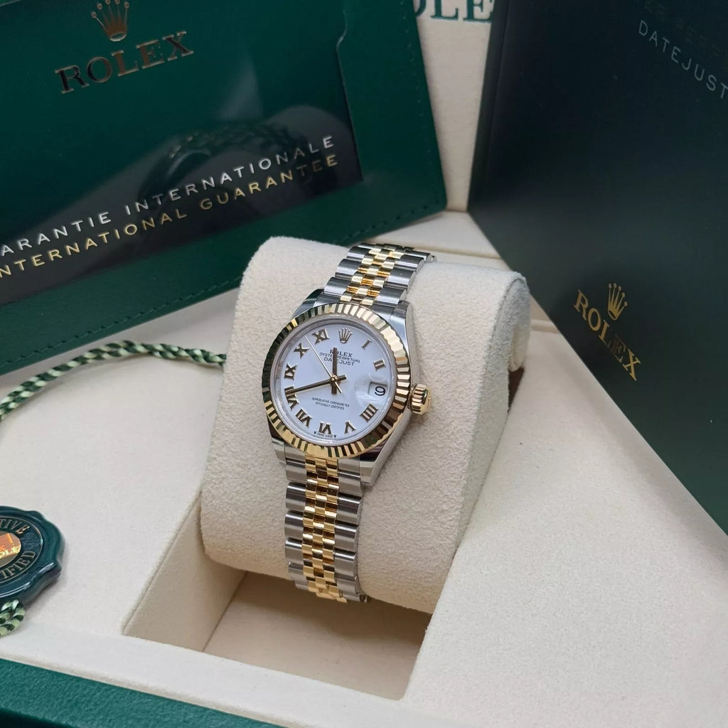 【1:1 Super Clone】 Lady-Datejust 28mm 279173 White Roman Dial Oyster Bracele