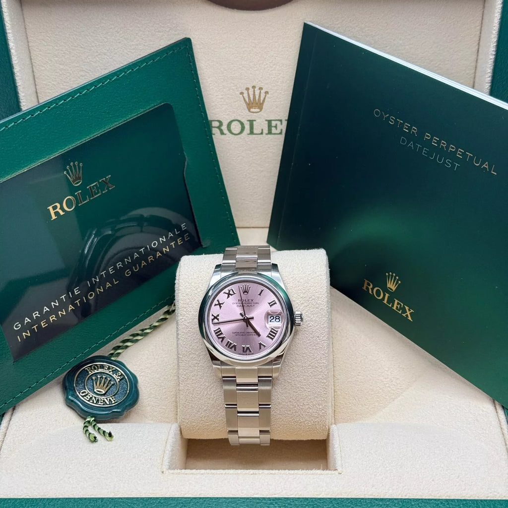 【1:1 Super Clone】 Datejust m278240-0013/0014 31mm Pink Roman Domed Bezel Oyster Oystersteel